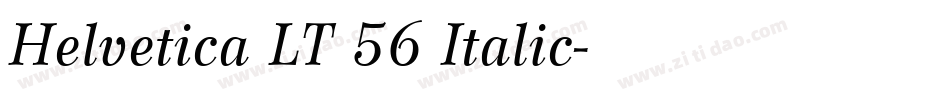 Helvetica LT 56 Italic字体转换